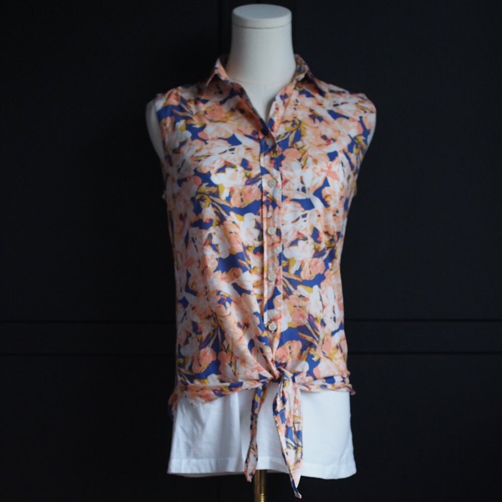 J. Crew | Sleeveless Floral Shirt